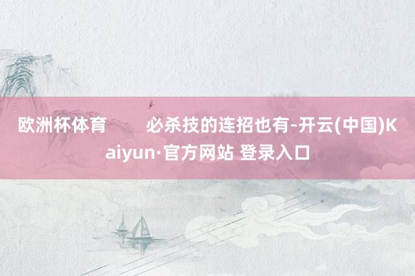 欧洲杯体育        必杀技的连招也有-开云(中国)Kaiyun·官方网站 登录入口