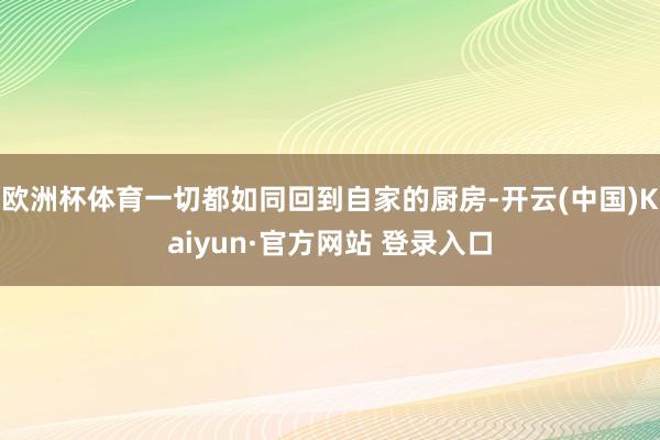 欧洲杯体育一切都如同回到自家的厨房-开云(中国)Kaiyun·官方网站 登录入口