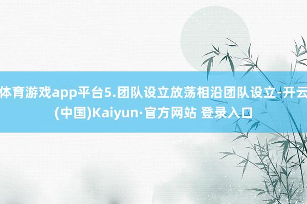 体育游戏app平台5.团队设立放荡相沿团队设立-开云(中国)Kaiyun·官方网站 登录入口
