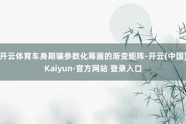 开云体育车身期骗参数化筹画的渐变矩阵-开云(中国)Kaiyun·官方网站 登录入口