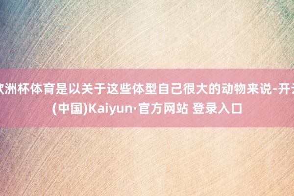 欧洲杯体育是以关于这些体型自己很大的动物来说-开云(中国)Kaiyun·官方网站 登录入口