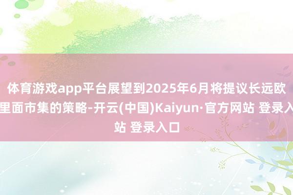 体育游戏app平台展望到2025年6月将提议长远欧盟里面市集的策略-开云(中国)Kaiyun·官方网站 登录入口