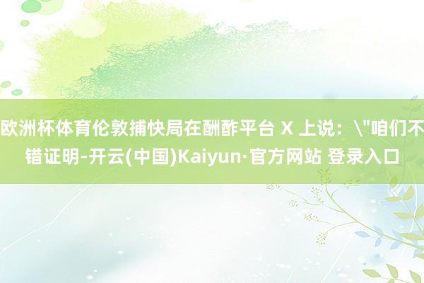 欧洲杯体育伦敦捕快局在酬酢平台 X 上说：