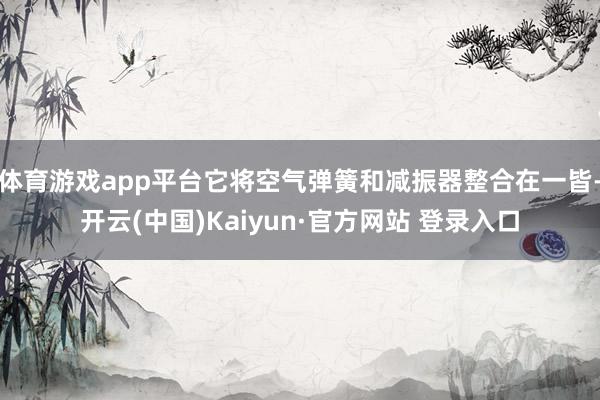 体育游戏app平台它将空气弹簧和减振器整合在一皆-开云(中国)Kaiyun·官方网站 登录入口