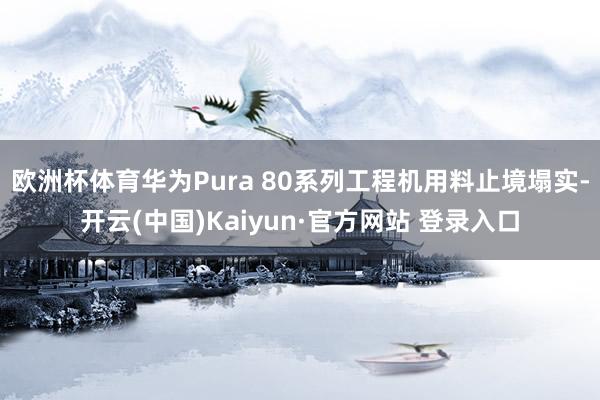 欧洲杯体育华为Pura 80系列工程机用料止境塌实-开云(中国)Kaiyun·官方网站 登录入口