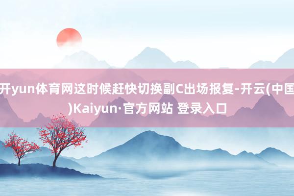 开yun体育网这时候赶快切换副C出场报复-开云(中国)Kaiyun·官方网站 登录入口
