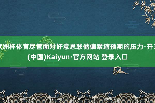 欧洲杯体育尽管面对好意思联储偏紧缩预期的压力-开云(中国)Kaiyun·官方网站 登录入口
