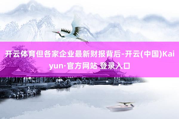 开云体育但各家企业最新财报背后-开云(中国)Kaiyun·官方网站 登录入口