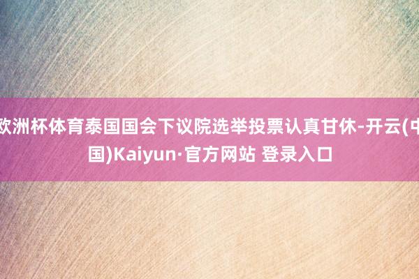 欧洲杯体育泰国国会下议院选举投票认真甘休-开云(中国)Kaiyun·官方网站 登录入口
